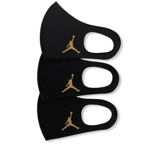 Face Mask 3 Pcs Michael Jordan Jumpman Gold Logo